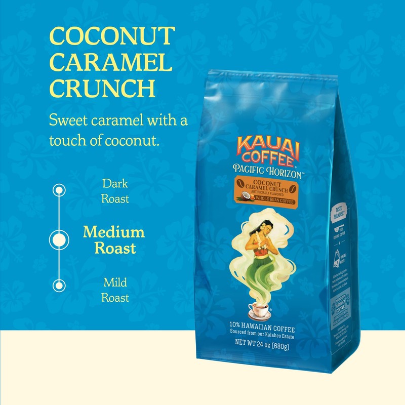 Kauai Coffee Whole Bean Coffee – Smooth, Non-Bitter Medium Roast