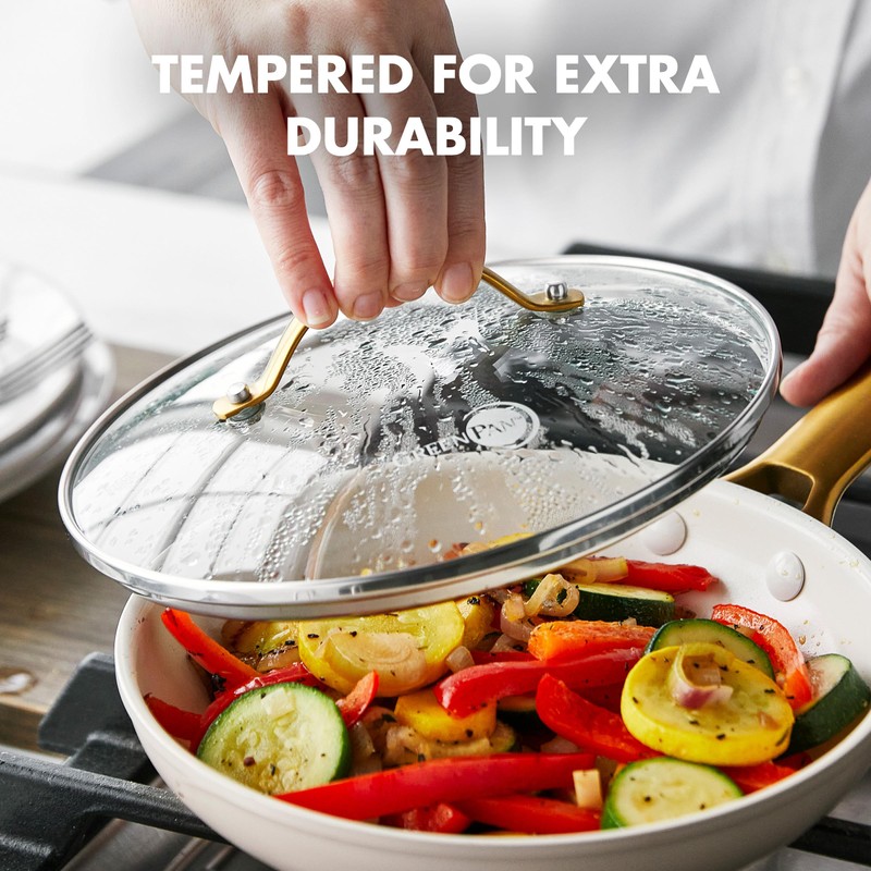 GreenPan 8" Tempered Glass Lid for Pots and Pans Cookware,