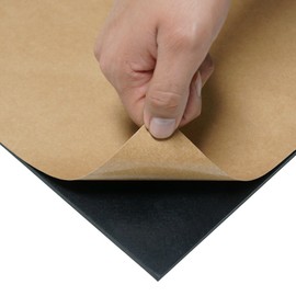 Small Parts 33-P007-375-002-036 General Purpose Rubber, 70A Durometer, Smooth Finish, Adhesive Backed, 3/8" Thickness, 2" Width, 36" Length, Black