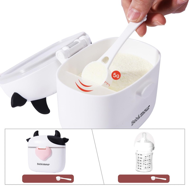 Bebamour Baby Formula Dispenser On The Go, Formula Container to