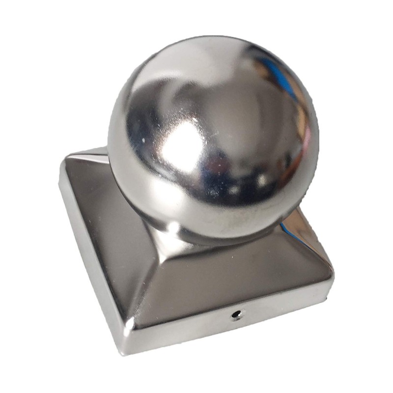 Sunload Post Cap Stainless Steel Square with Ball Pack of
