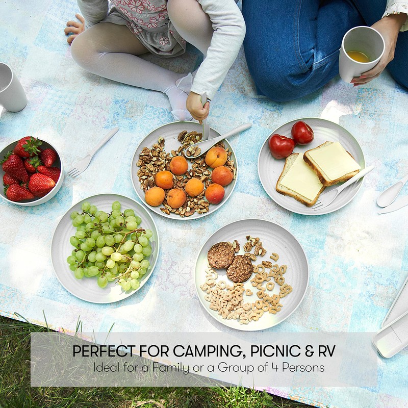 Wheat Straw Dinnerware Sets | Unbreakable Dinnerware Sets | Dishwasher