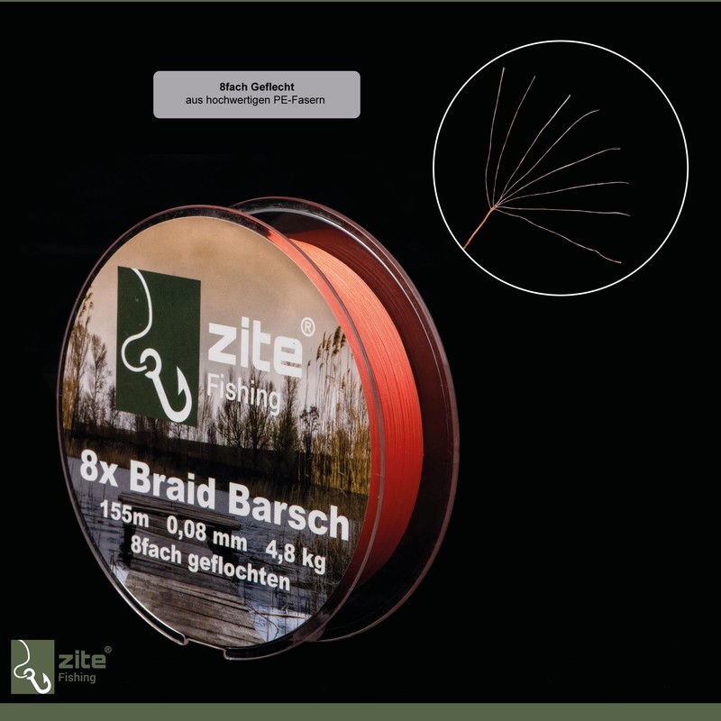 Zite Fishing 8X Braided Line Bass 155m 0.08mm 4.8kg