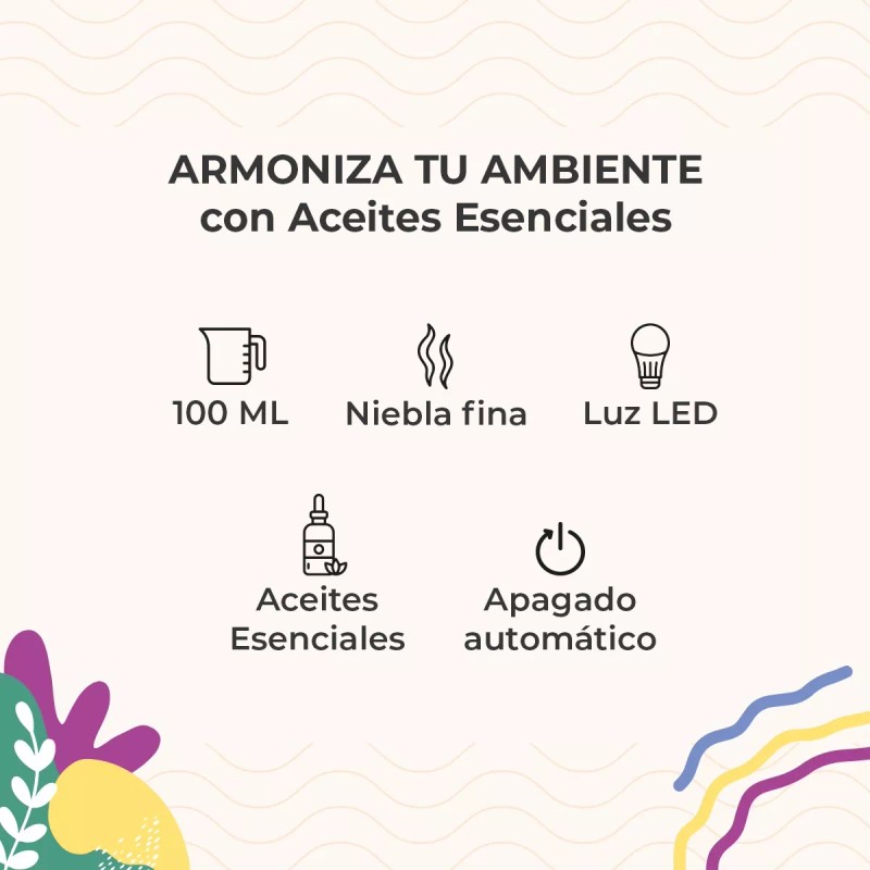 Nativa5 Difusor Para Aceite Esencial Aromaterapia + Colección Blends