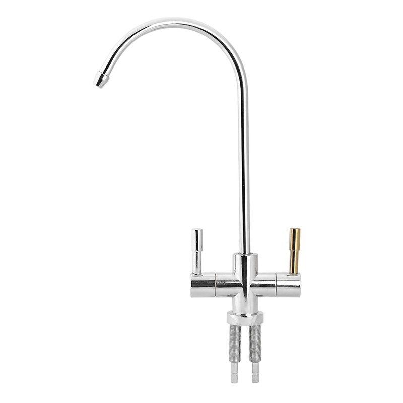1/4'' Double Holes Sink Faucet Tap Chrome Reverse Osmosis RO
