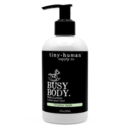 Tiny Human Supply Co Busy Body Baby Lotion 8oz, 1 Pack, Tropical Apple, Natural Ingredients, No Added Dyes, Parabens or Phthalates