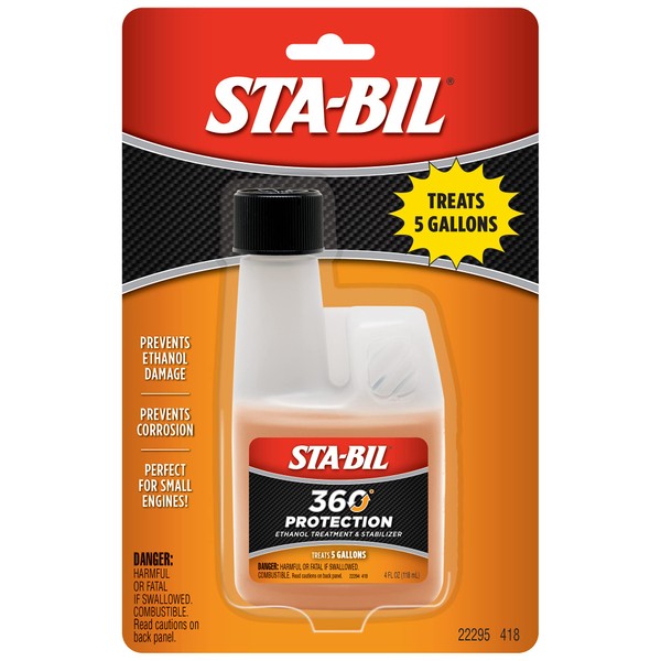 STA-BIL 360 Protection Ethanol Treatment & Fuel Stabilizer - Full Fuel System Cleaner - Fuel Injector Cleaner - Increases Fuel Mileage - Protects Fuel System - Treats 5 Gallons - 4 Fl. Oz. (22295)