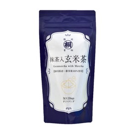 Hagiri Brown Rice Tea Bag with Shizuoka Ichiban Green Tea Matcha, 0.1 oz (3 g) x 15 Pieces, Brown Rice Tea with Matcha