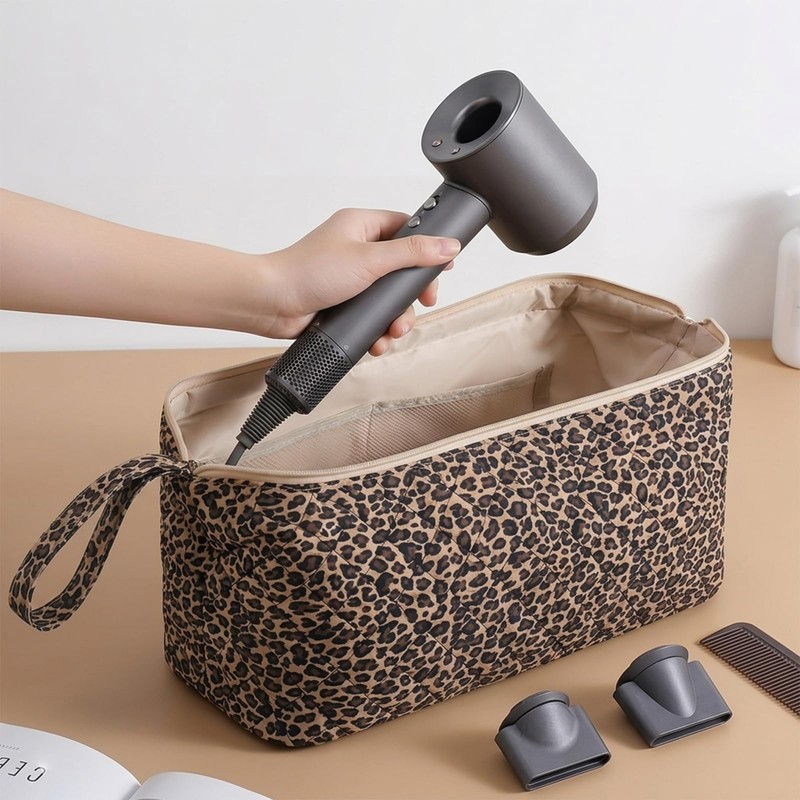 Quilted Hair Tools Travel Bag Compatible with Dyson Airwrap Shark