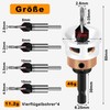 6-Piece Countersink Wood Drill Bit with Countersink Drill Bit with