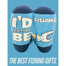 INNObeta Fishing Gifts for Men, Gifts for Fishing Lover, One Size Crew Socks