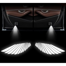 Generic Car LED Angel Wing,demon wings Welcome Sign Light，Projection light (tszy01), black
