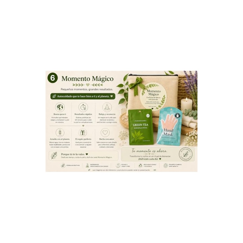 Genérico Kit Autocuidado Verde Cara Manos Cada Uno