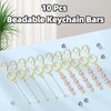 Mlife 10 Pcs Beadable Keychain Bars, Blanks Bead Keychain Making