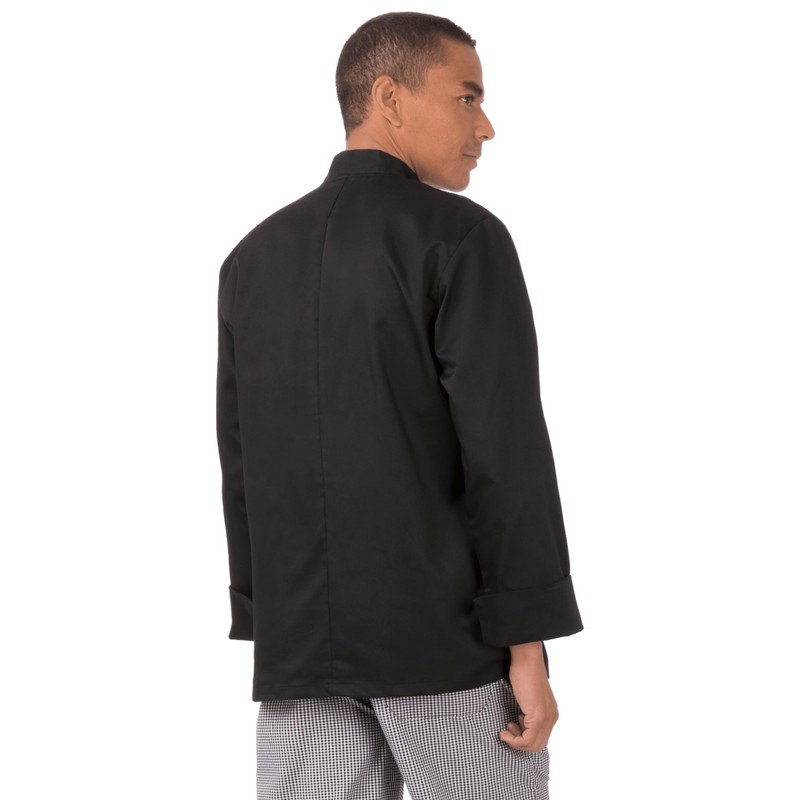 Chef Works Unisex Bastille Chef Coat, Black, XX-Large