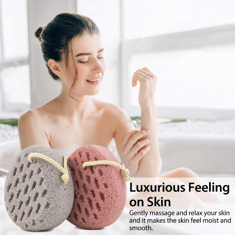 BAIMEI IcyMe Bath Sponge, Sponge Loofah Body Scrubber, Shower Pouf