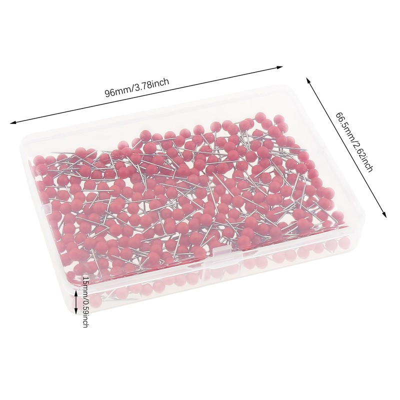 ZZHXSM 300 Packs Cork Board Floor Marking Pegs Red Plastic
