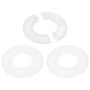 PATIKIL Wall Split Flange 2.52"/64mm, 3Pcs ABS Round Self-Adhesive Escutcheon