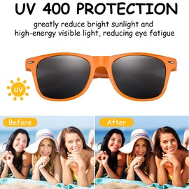 Morcheiong 12 Pack Neon Colors Sunglasses，Sunglasses Party Favors Goody Bag Fillers Fun Gift for Birthday Party Beach Pool Party