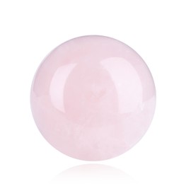Sahoottie Rose Quartz Stone Crystal Ball Natural Crystals Gemstones Fortune Telling Ball 40 mm Polishing Crystals Healing Stones for Home Decoration Meditation Decoration Gift