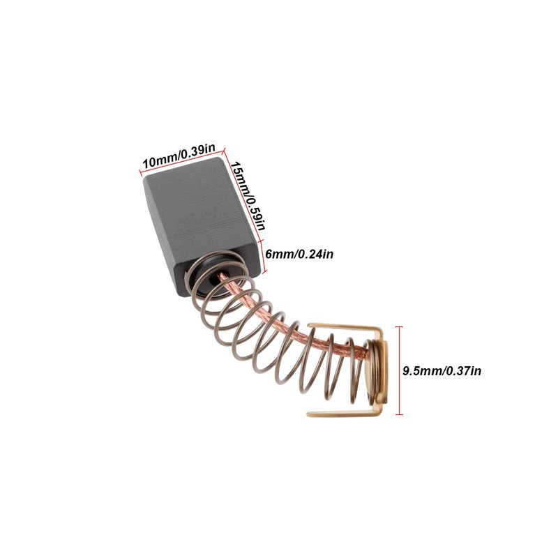 Briny River 4Pcs Carbon Motor Brush 6x10x15mm 089006017092 Compatible with