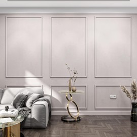 Wall Molding Kit for Interior Walls – Pre-Cut Factory Primed Trim Set for Decorative Panel Look, Accent Walls, Picture Frame & Wainscoting Projects | 3 Top 3 Bottom Frames
