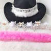 JIALEY 4 Pcs Cowboy Hat Bands for Women, Adjustable Cowboy