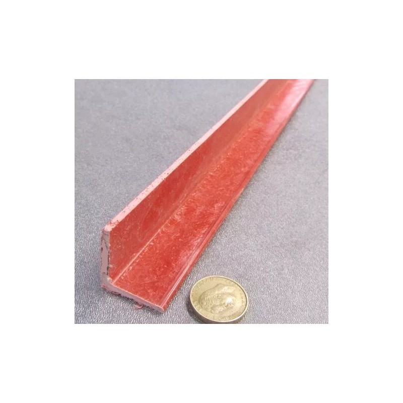 Rochling Unequal Fiberglass 90º Angles, GPO3 Red 1/8" Thick x