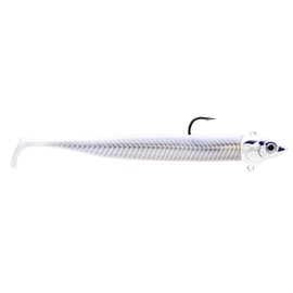 Storm Biscay Sandeel Deep 138 g Rubber Fish Sea Fishing, Colour: White Pearl Sandeel, Length: 21.0 cm