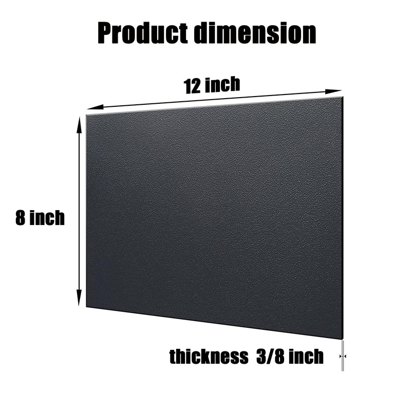 ABS Plastic Sheet 3/8 Inch Thick 8" x 12" (1-Pack),Two-Sided