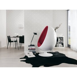 CONCORD WALLCOVERINGS ™ Sample for Display Purpose Only Plain Floral Textured Wallpaper Featuring Flowers on Painted Wall, Silver Cream, 7" X 10"; 266514