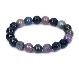 CHENYUE Natural India Agate Gemstone 10mm Round Beads Stretch Bracelet 7" Unisex