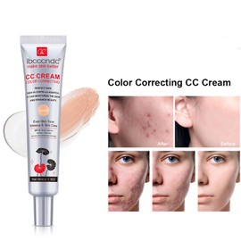 Color Correcting CC Cream with Centella Asiatica Full-Coverage Foundation with SPF 25,Lightweight Skin Perfector Tinted Moisturiser, Even Skin Tone Invisible Pores Face Concealer Makeup CC Cream
