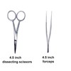 19 Piece Dissecting Kit Including Scissors, Forceps, Scalpel, and Probe