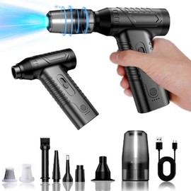 Air Duster, Cordless Air Blower, Electric Air Duster for Cleaning Keyboard & PC Car Outdoor Sports, Air Cleaning Kit, Handheld Cordless USB Duster Cleaner Car Dusters