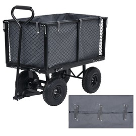 CHARMMA Garden Cart Liner Dark Gray 33.9"x18.1"x16.1" Fabric