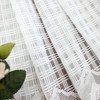 ZHH Cafe Voile Valances Kitchen Net Curtain White Square Lattice