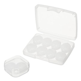 YELARXI YELARXI Silicone Earplugs, 27 Db Noise Cancelling Sleeping Ear Plugs Soft Reusable Moldable with Case for Swimming Travel Snoring Concerts Airplane Shooting Range (10 Pack, White)