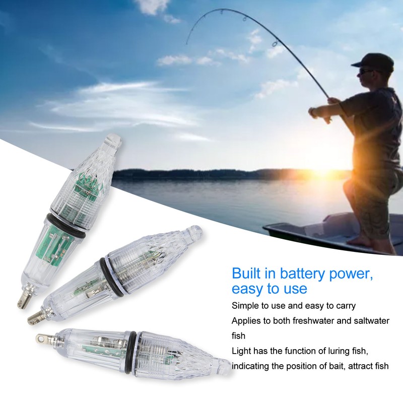 3PCS LED Underwater Fishing Light Lure Fish Bait Lure Lamp