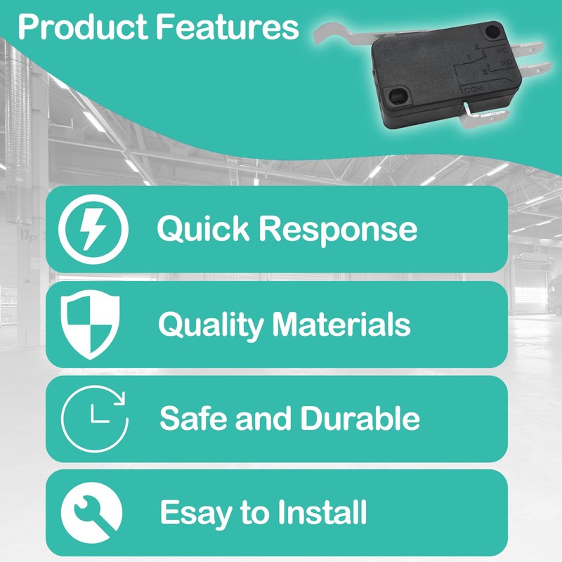 V7-7H15D8-263-1 Micro Switch (Pack of 8) - SPDT Roller Lever