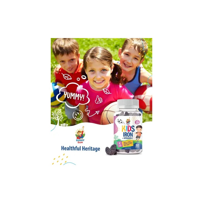 Sunny Sam Gomitas De Hierro Para Niños - 10 Mg,