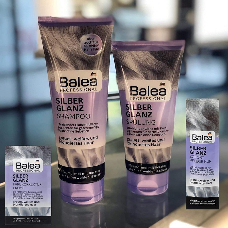 Balea Professional Silver Shine Set Shampoo 250 ml Conditioner 200