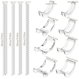 Pack of 12 ring size adjusters, ring reducer, invisible ring size adjuster set, invisible ring size adjuster for loose rings, ring size adjuster suitable
