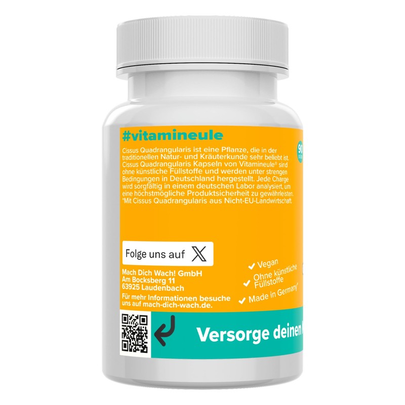 Cissus Quadrangularis Capsules - High Dose 4800 mg (400 mg