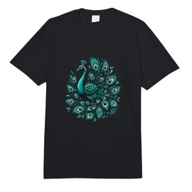 Beautiful Teal Feathers Peacock Comfort Colors Adult Heavyweight T-Shirt