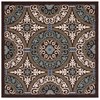 SAFAVIEH Veranda Collection Area Rug - 6'7" Square, Chocolate &
