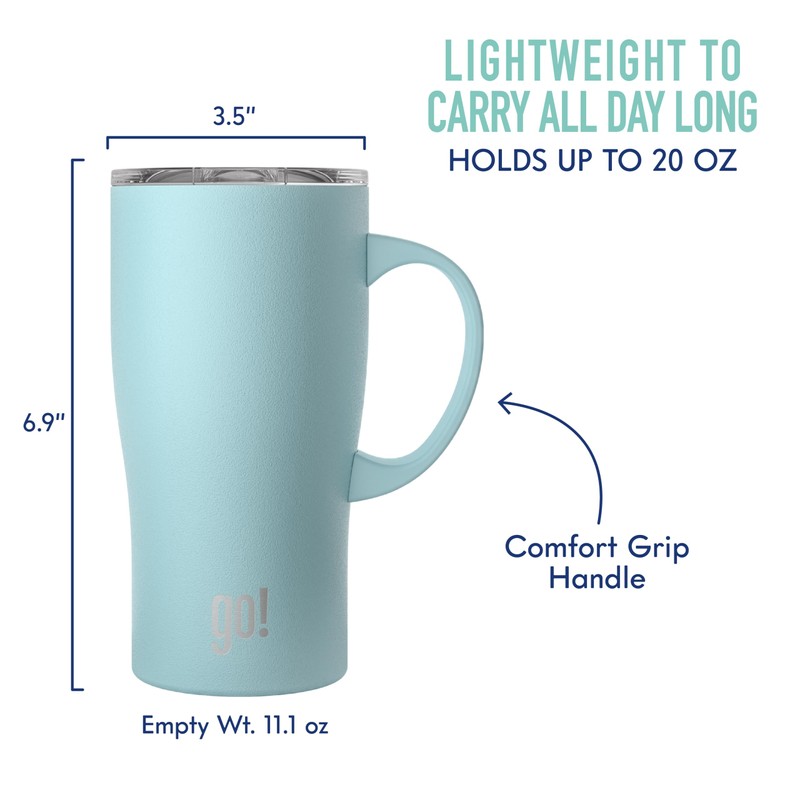 go! 20oz Stainless Steel Handle Tumbler with Triple Insulation &