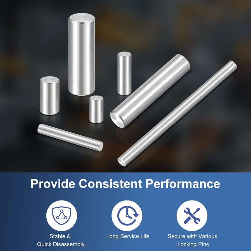 sourcing map 18Pcs M5 x 30mm 304 Stainless Steel Dowel