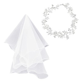 1 Pc Pearl Hair Accessories, 1 Pc Veil, Wedding Hair Accessories Set, Simple Soft Chain Headband, Elegant Rhinestone Headpiece, Crystal Hair Accessories, Suitable For Ladies And Girls