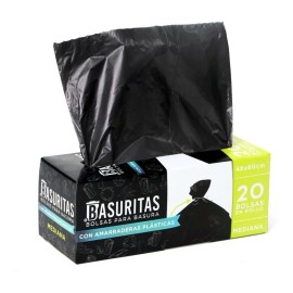 80 Bolsas De Basura Medianas Basuritas, 48x60 Cm, Pack 4x20